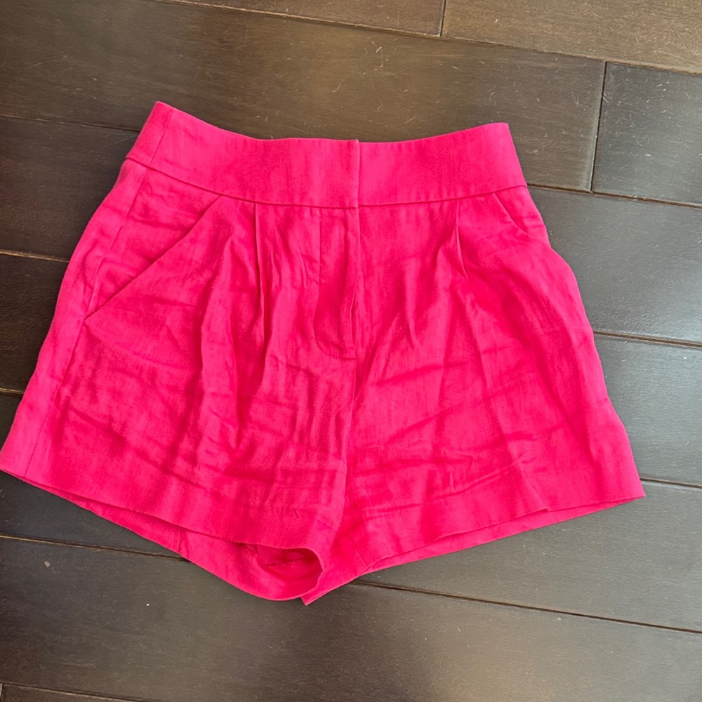 Veronica Beard High Waist Fuchsia Shorts